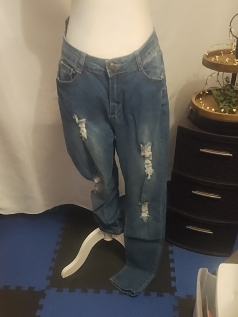 BOB Distressed Women's Blue Denim Jeans